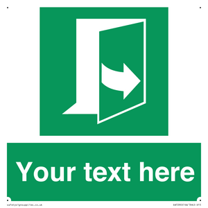 Custom sign safe condition door opens pulling left hand side